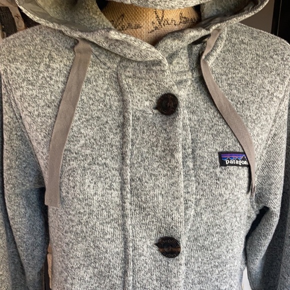 Patagonia Better Sweater button gray marled hooded jacket coat - Picture 3 of 16